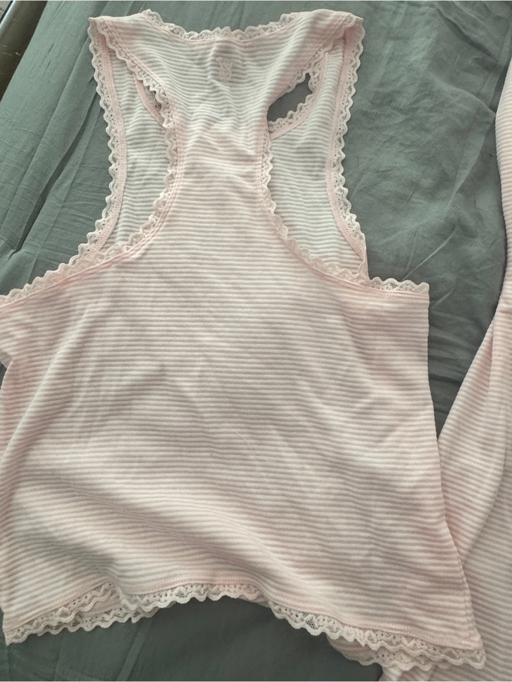 Victoria's Secret Light Pink Ribbed Tank & Wide-Leg Lounge Set - Picture 4 of 9